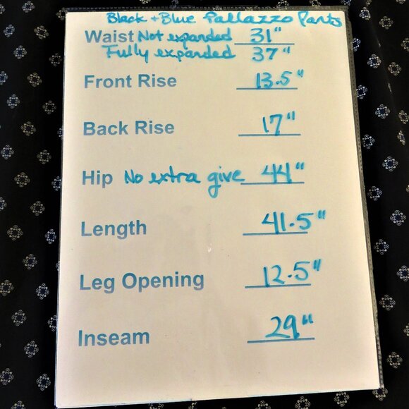 Black and Blue Palazzo Style Loose Fit Cotton Pants......325 - Picture 8 of 9